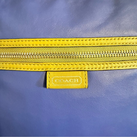 Coach Daisy Spectator Blue & Lime Leather Crossbody Bag F28940 - Picture 11 of 16